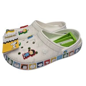 Crocs Peanuts Crocband Clogs Women's Size 9 Shoes White Unisex 212115-90H